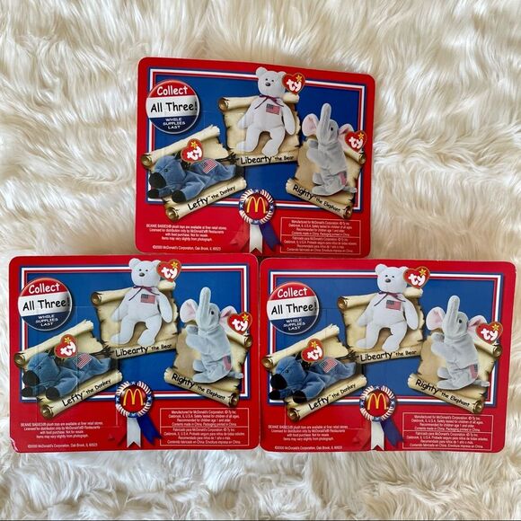 McDonald’s American Trio Ty Teenie Beanie Babies - Picture 2 of 7